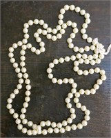 54" TAHITIAN 6.35MM PEARL NECKLACE WITH 14KT CLASP