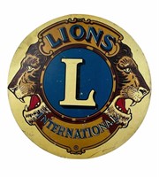 LIONS INTERNATIONAL EMAMEL ON METAL PLAQUE