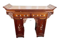 VINTAGE CHINESE ALTAR TABLE IN ROSEWOOD