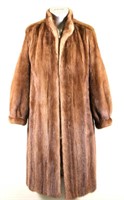 LADIES FULL LENGTH BROWN MINK COAT