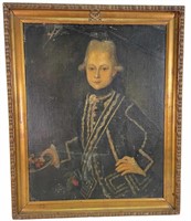 PORTRAIT OF YOUNG GENTELMAN OIL ON PANEL PAINTING