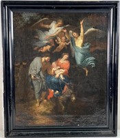 19th CENTURY FLIGHT FROM EGYPT AFTER CHRIST OIL