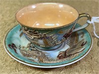 OCCUPIED JAPAN DRAGON CUP AND SAUCER