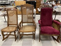 3 Antique Rocking Chairs