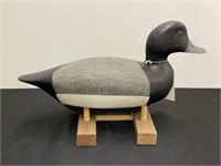 Bluebill Duck Decoy w/ Scratch Painted Feathers