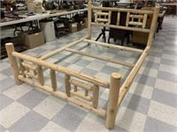 Contemporary Pine Rustic Double Bed Frame