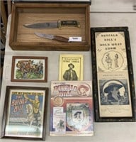 Buffalo Bill Cody Advertising Prints, Knives, Book