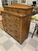 Antique Ash Dresser with Walnut Pulls