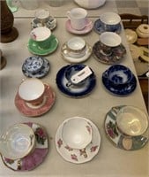 13 Assorted Cups & Saucers