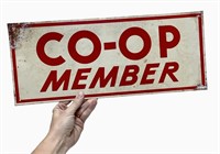 Vintage Farmers CO-OP Member Metal Sign