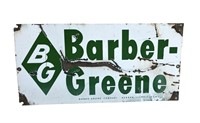 Old Porcelain Barber Greene Co Sign