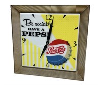 Vintage Pepsi Clock - Lights Up - See Desc