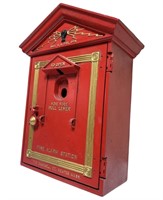 Vintage Gamewell Co Cast Iron Fire Alarm Station