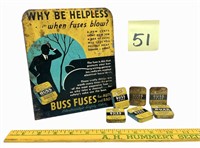 Vintage Buss Fuses Display