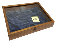 17" x 12" Wood & Glass Display Case