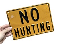 Vintage No Hunting Sign