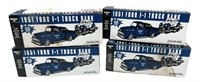 4x Ford F1 Truck Replica Bank Ertl Collectibles