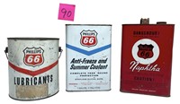 3 Vintage Phillips 66 Cans
