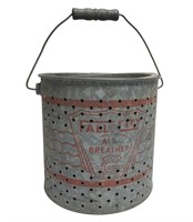 Vintage Fall City Minnow Bucket