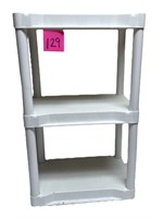 32" White 3 Tier Plastic Shelf