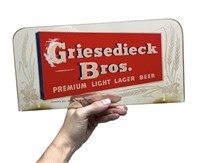 Old Griesedieck Bros Glass Insert Sign