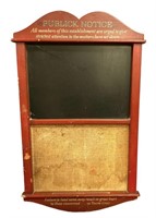 Vintage Public Notice Board