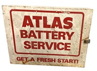29" Wide Vtg Atlas Battery Service Cabinet
