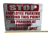 Stop - Employee Parking Sign
