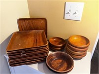 Wooden bowls and plates (Japan)