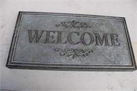 Embossed Tin Welcome Sign
