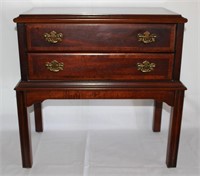 Lane mahogany inlaid two drawer chest