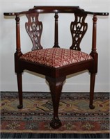 Henkel Harris solid mahogany corner chair