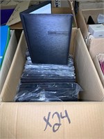 LOT OF 24 NEW 9X7 BLACK NOTEBOOKS WITH PAPER