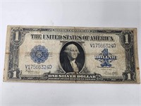 1923 Large $1 Silver Certificate SADDLE NOTE