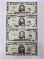 1963 $5 Red Notes  (12)
