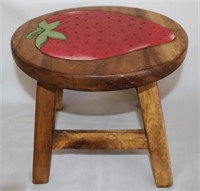 wooden strawberry footstool