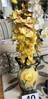 Decorative vase w/ flowers - 25" tall