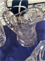 4 pieces of crystal -1 is lead crystal pitcher