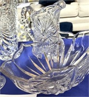 4 pieces of crystal -1 is lead crystal pitcher