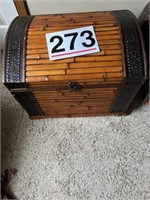 24 1/2"L x 20"W x 18"D wooden chest