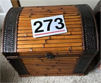 24 1/2"L x 20"W x 18"D wooden chest