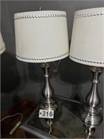 3 matching lamps - 2 table and 1  floor