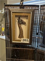 Giraffe and elephant shadow box pictures
