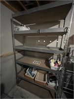 Tall shelves - 6 shelves - metal - contents