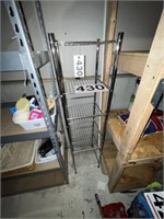 6 shelf metal rack - 56"T x 13 1/2"W x 13 1/2"D