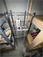 6 shelf metal rack - 56"T x 13 1/2"W x 13 1/2"D