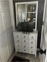 Dresser w/12 drawers and canisters