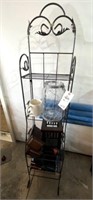 4 shelf plant stand w/contents