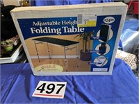 NEW adjustable folding table - 19" x 46"
