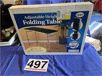 NEW adjustable folding table - 19" x 46"